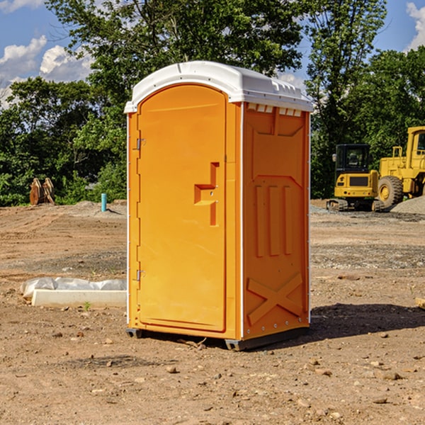 how often are the porta potties cleaned and serviced during a rental period in Blossom Texas